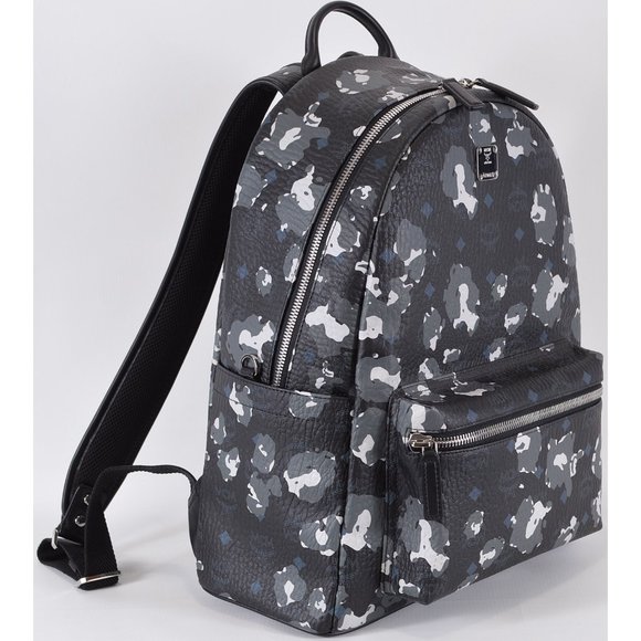 MCM Stark Floral Leopard Visetos Backpack Bag - Picture 2 of 11